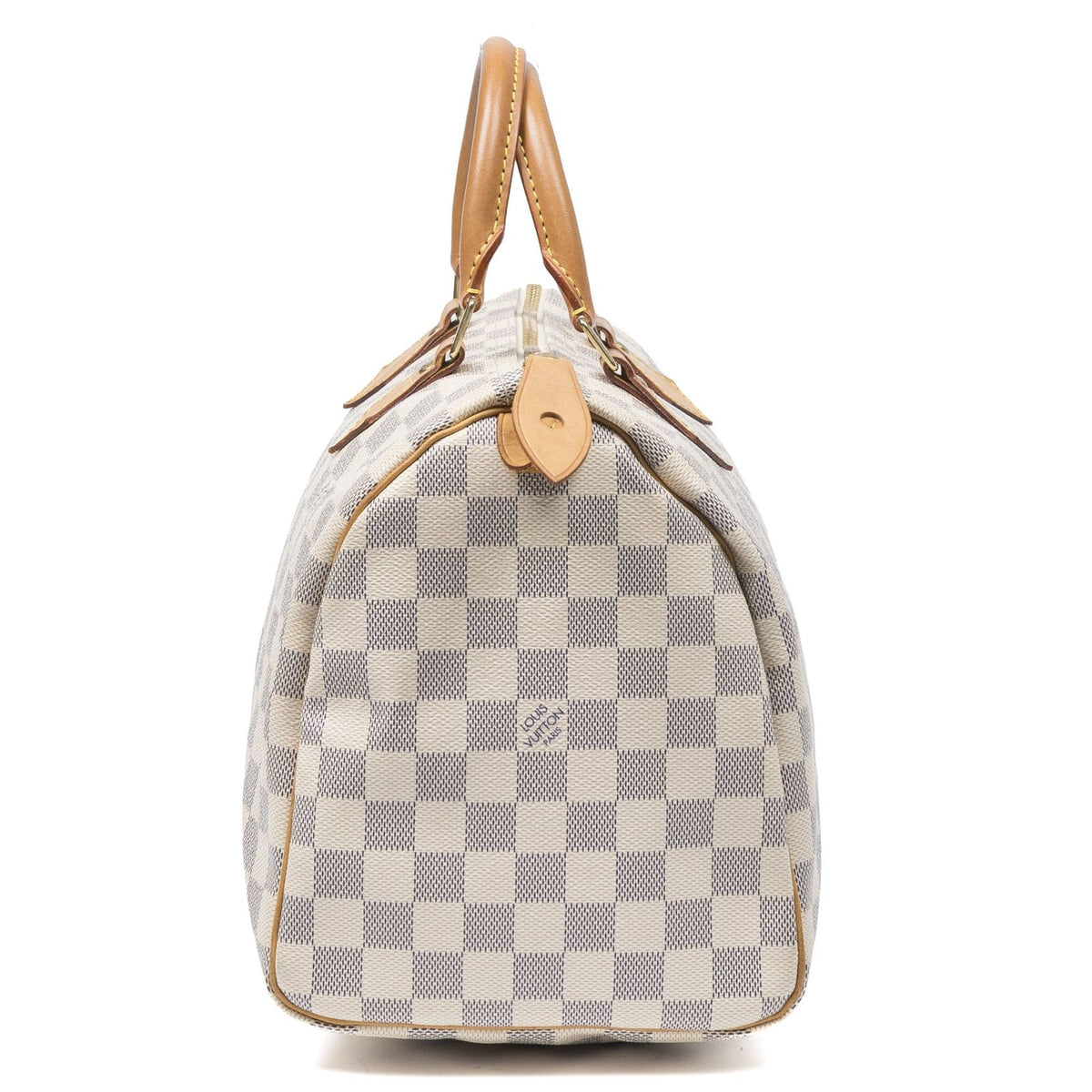 Louis Vuitton Speedy Ivory Damier Azur Handbag — view 3
