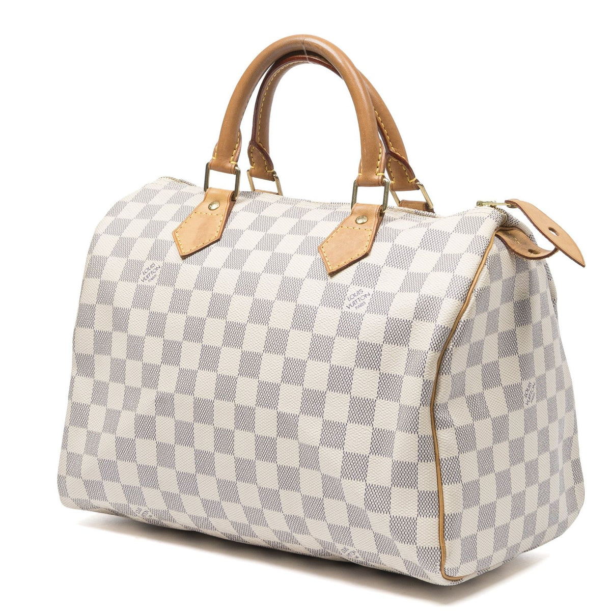 Louis Vuitton Speedy Ivory Damier Azur Handbag — view 2