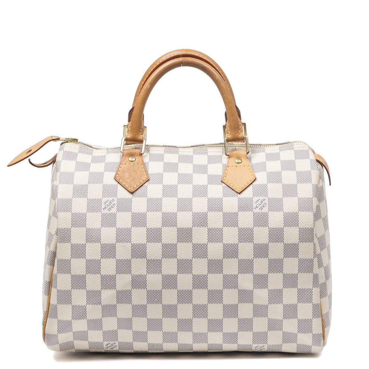 Louis Vuitton Speedy Ivory Damier Azur Handbag — view 5
