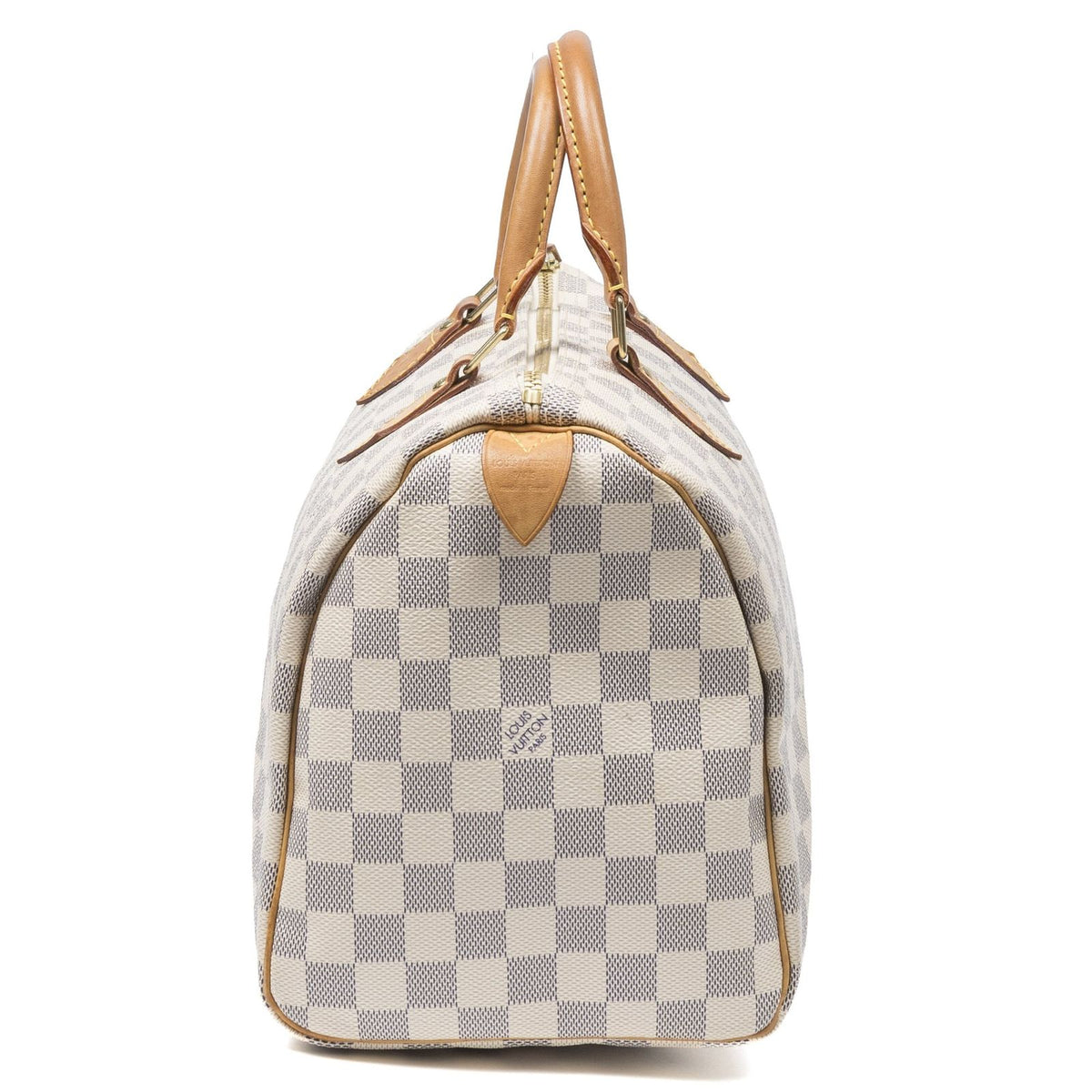 Louis Vuitton Speedy Ivory Damier Azur Handbag — view 4