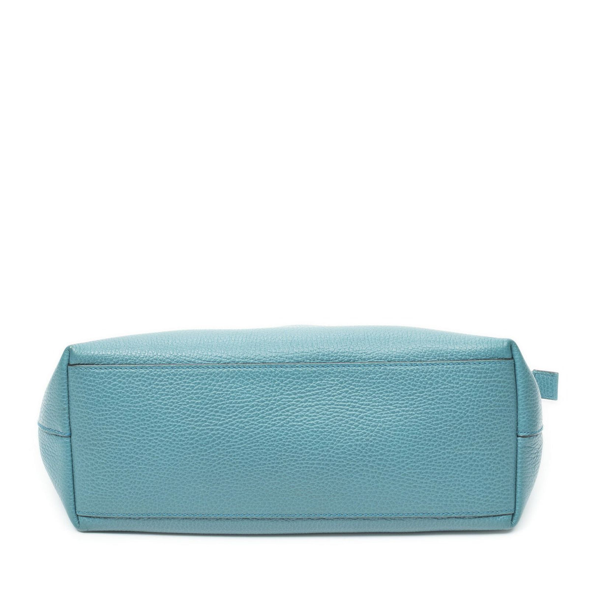 Gucci Convertible Zip Tote Bag Teal Grain Calfskin Leather — view 6