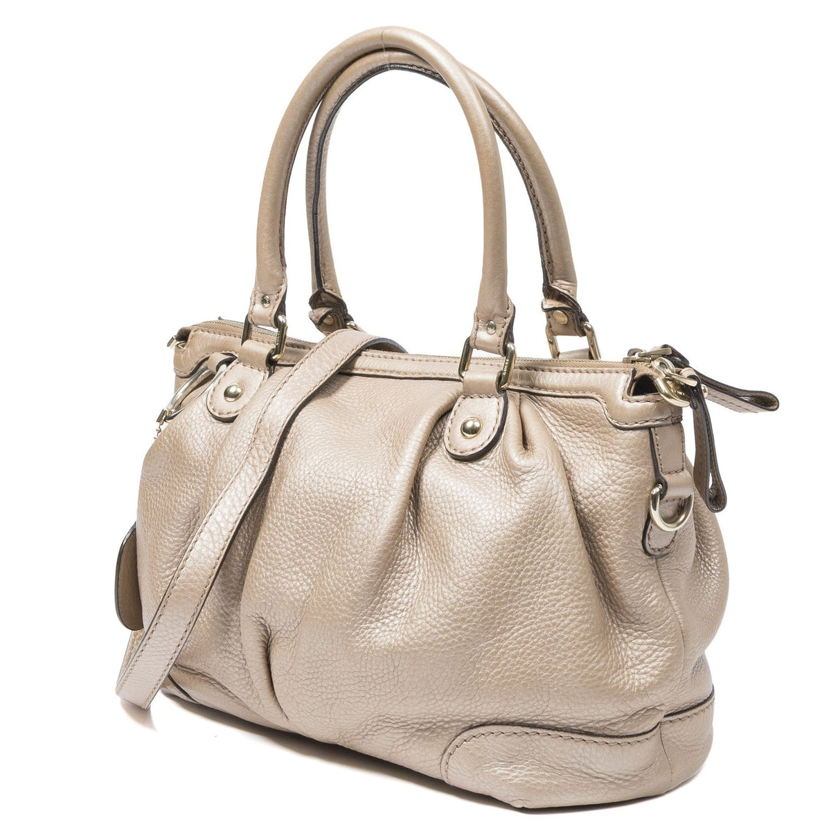 Gucci Sukey Top Handle Beige Grain Calfskin Leather — view 2