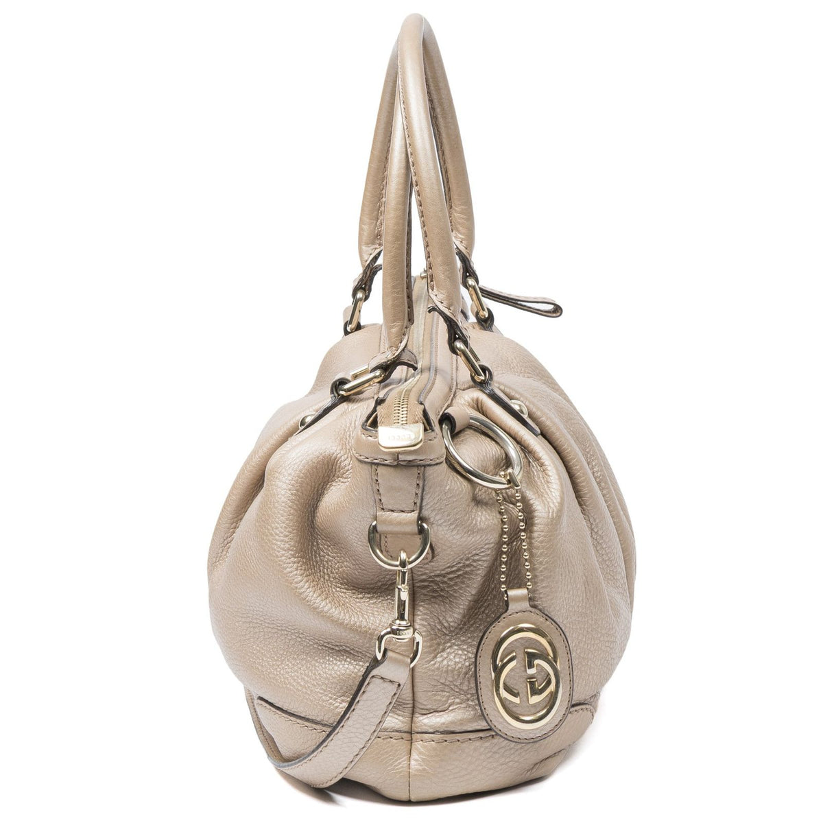 Gucci Sukey Top Handle Beige Grain Calfskin Leather — view 4