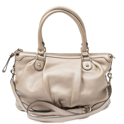 Gucci Sukey Top Handle Beige Grain Calfskin Leather — view 5