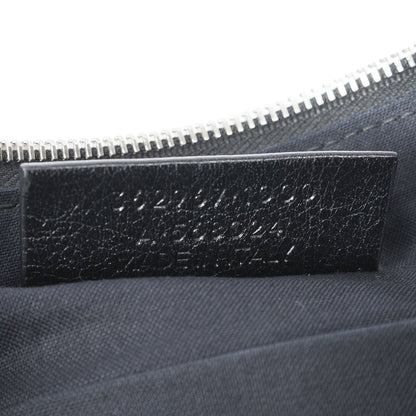 Balenciaga Classic Zip Clutch Black Distressed Leather — view 5