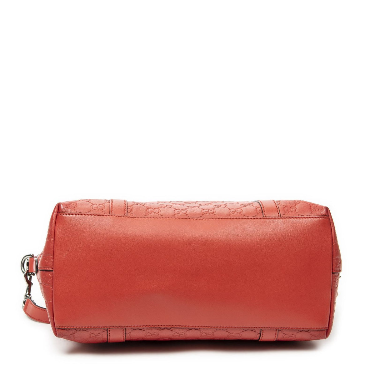 Gucci Medium Shape GG Charm Dome Satchel Red Guccissima — view 6