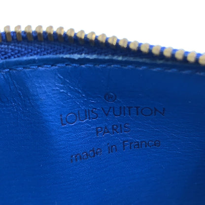 Louis Vuitton Pochette Cles Epi Leather Blue Coin Purse Gold — view 4