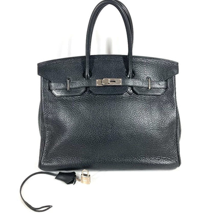Hermes Handbag Birkin 35 Leather Black
