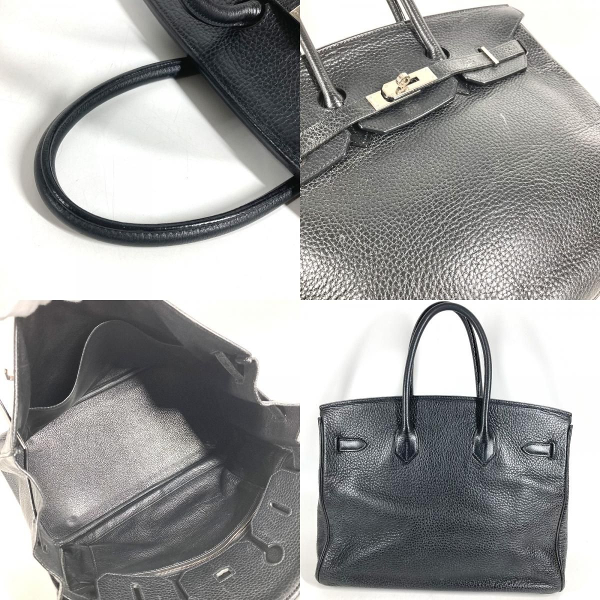 Hermes Handbag Birkin 35 Leather Black — view 8
