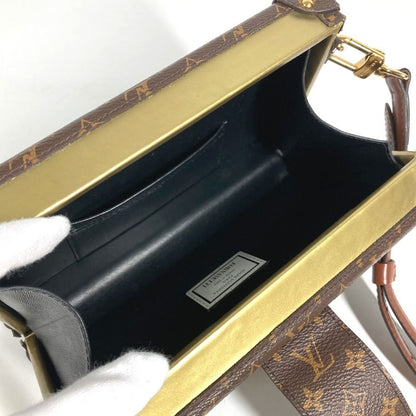 Louis Vuitton Shoulder Bag Petite Malle Fornasetti Monogram Leather Gold — view 4
