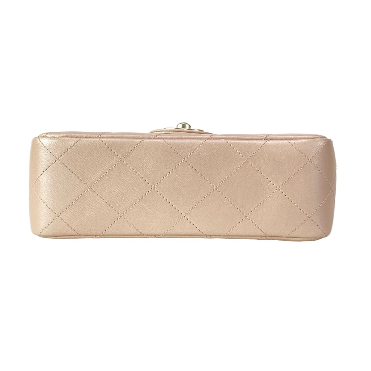 Chanel Shoulder Bag Mini Quilted Light Pink Chain Matte Silver Lambskin — view 5