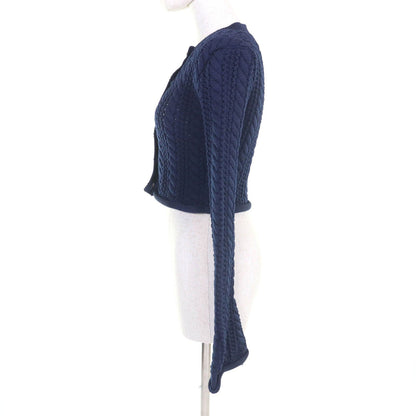Louis Vuitton Logo Buttoned Trumpet Sleeve Cardigan Navy XS — view 2