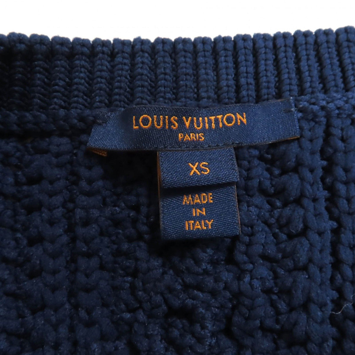 Louis Vuitton Logo Buttoned Trumpet Sleeve Cardigan Navy XS — view 6