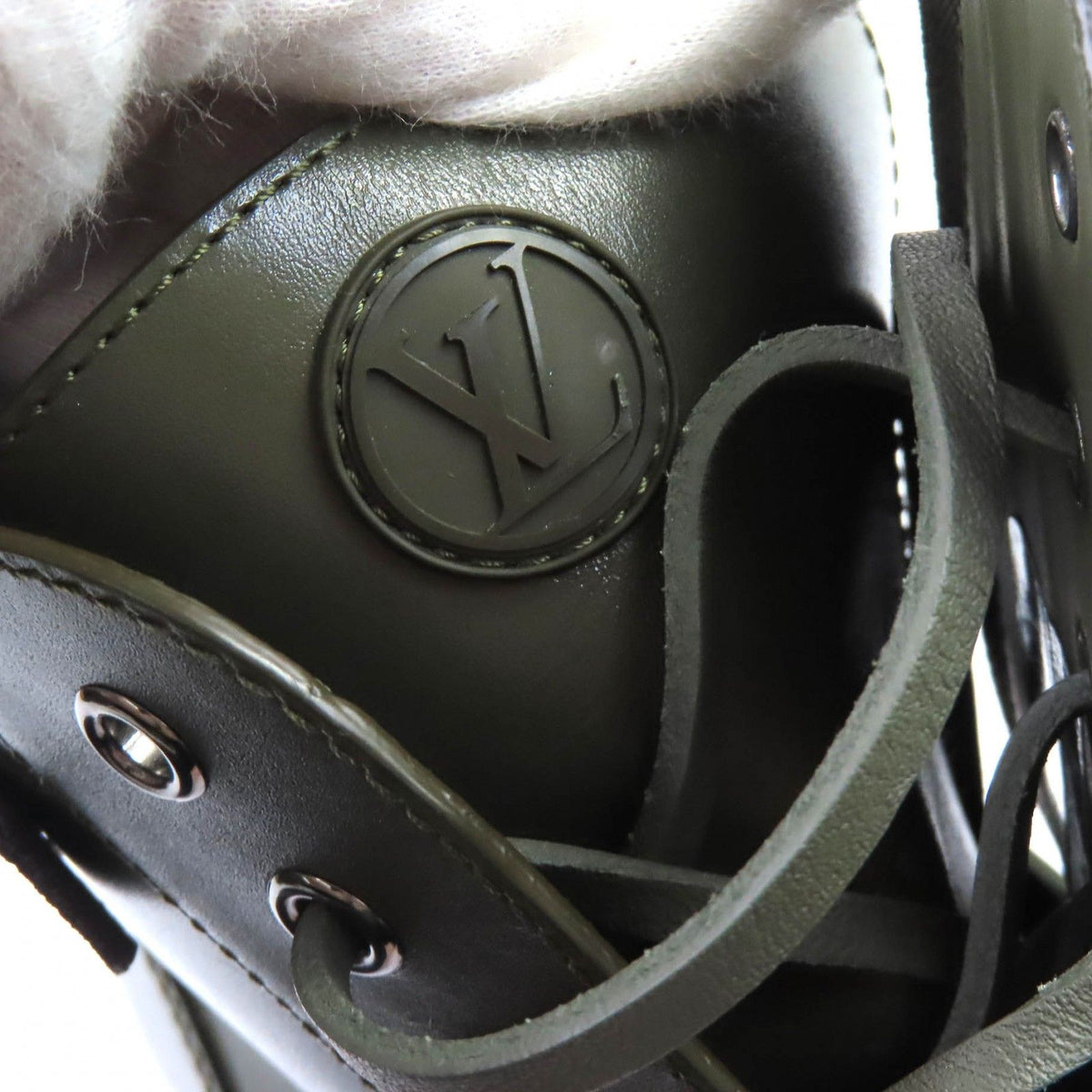 Louis Vuitton Ruby Line Lace-up Short Boots Ankle Khaki — view 8