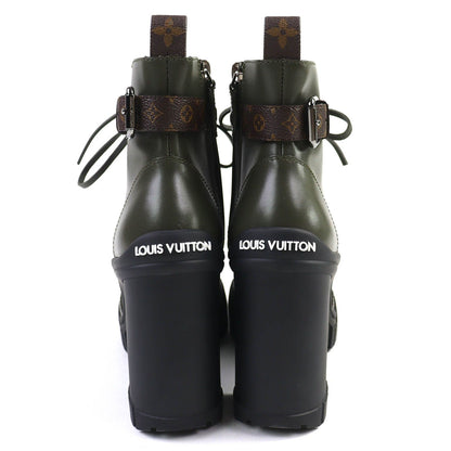 Louis Vuitton Ruby Line Lace-up Short Boots Ankle Khaki — view 5