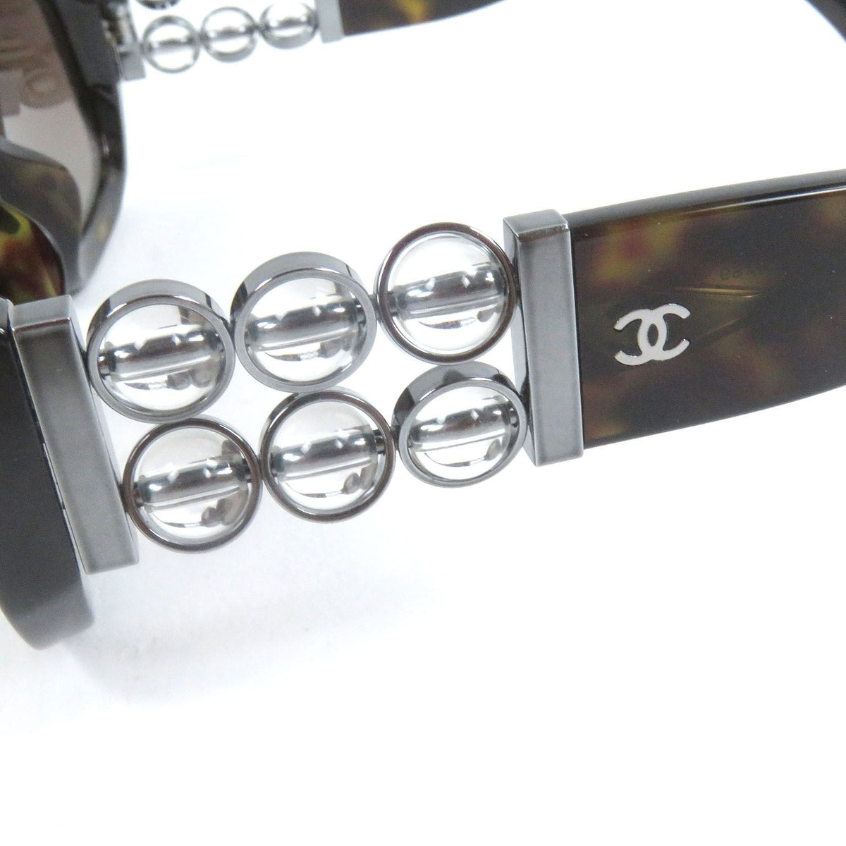 Chanel Rectangle Shape CC Logo Eyewear Sunglasses Tortoiseshell Pattern 53 Demo — view 7