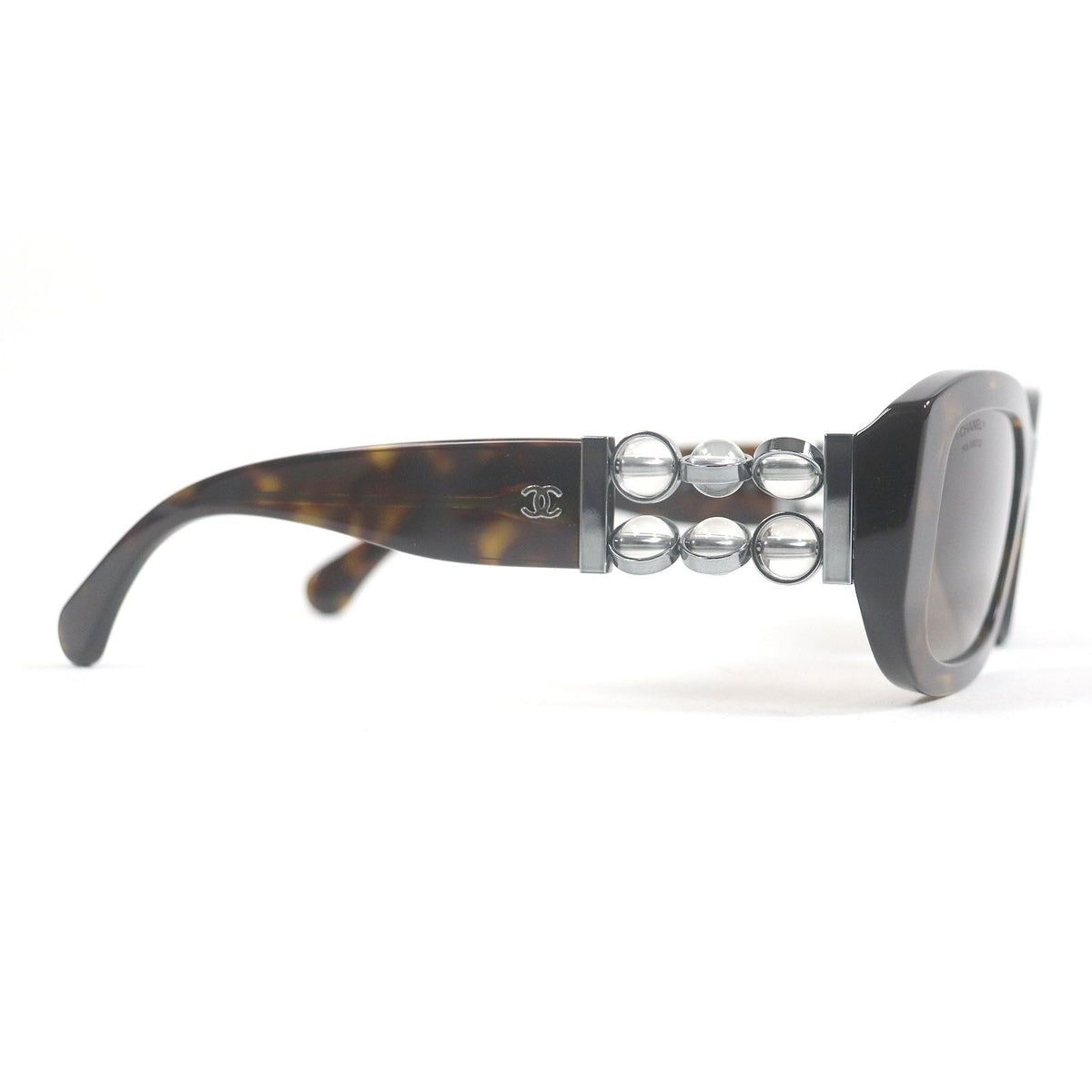 Chanel Rectangle Shape CC Logo Eyewear Sunglasses Tortoiseshell Pattern 53 Demo — view 4