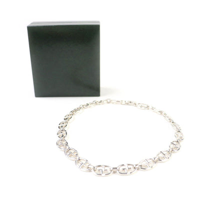 Gucci Vintage 925 Tom Ford Era Double G Anchor Chain Choker Silver Necklace — view 2
