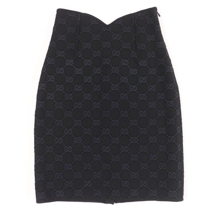 Gucci GG Viscose Crepe Skirt Black XS