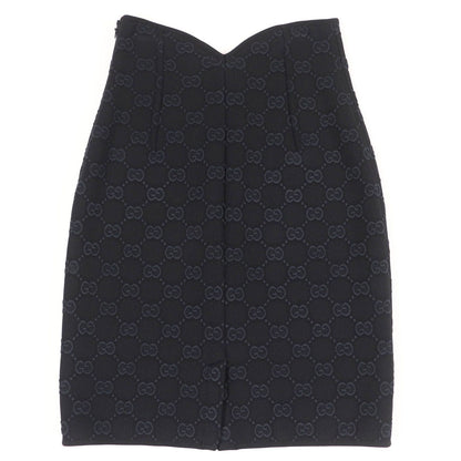 Gucci GG Viscose Crepe Skirt Black XS — view 2