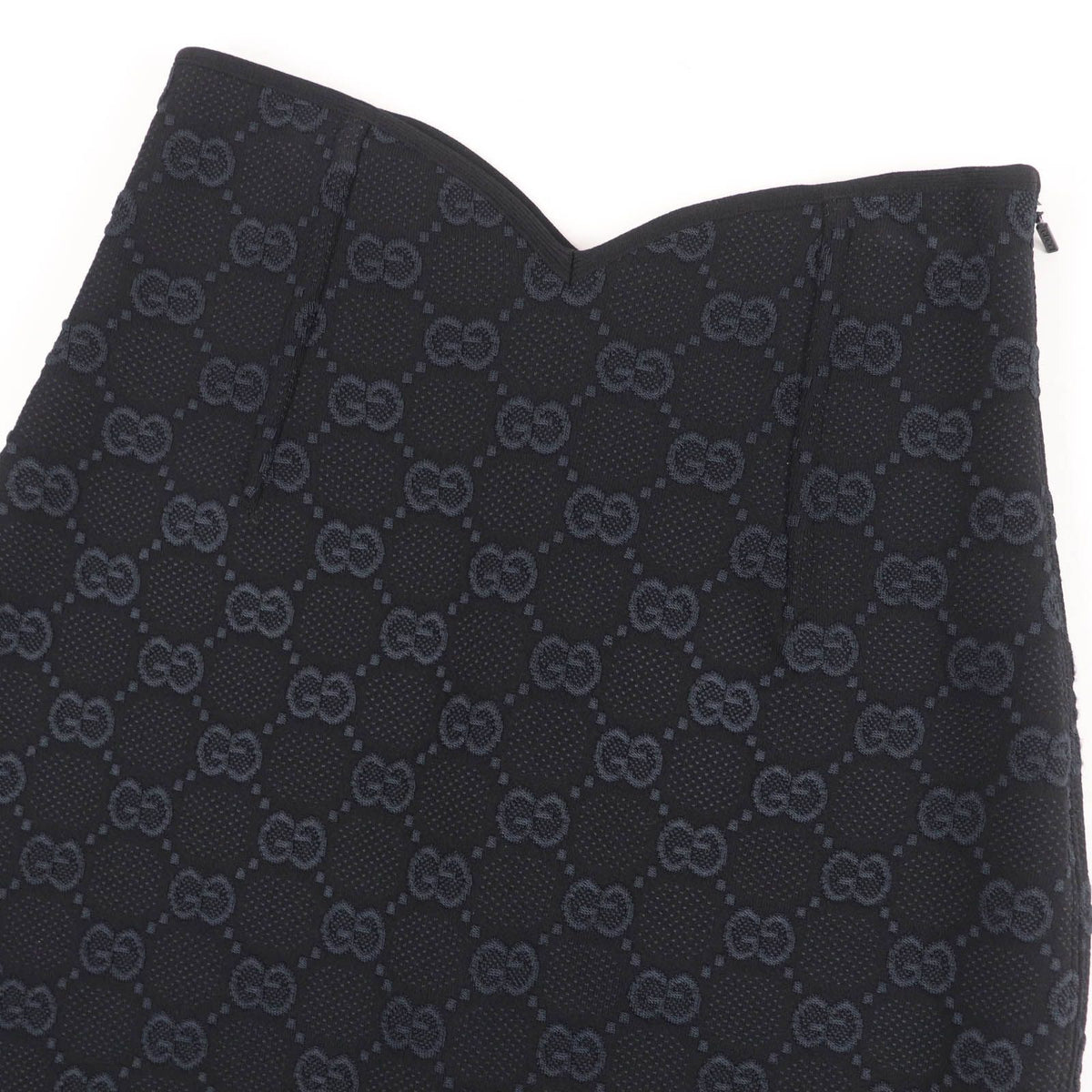 Gucci GG Viscose Crepe Skirt Black XS — view 3