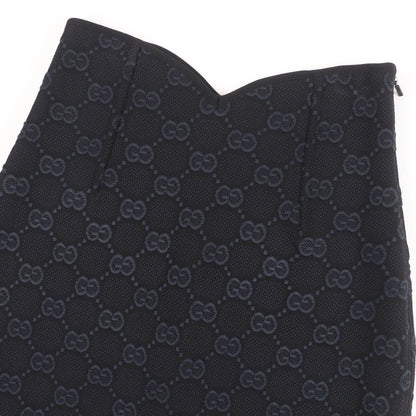 Gucci GG Viscose Crepe Skirt Black XS — view 3