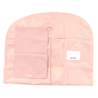 Miu Miu Cropped Length Sequin Decoration Tweed Jacket Pink 36 — view 7