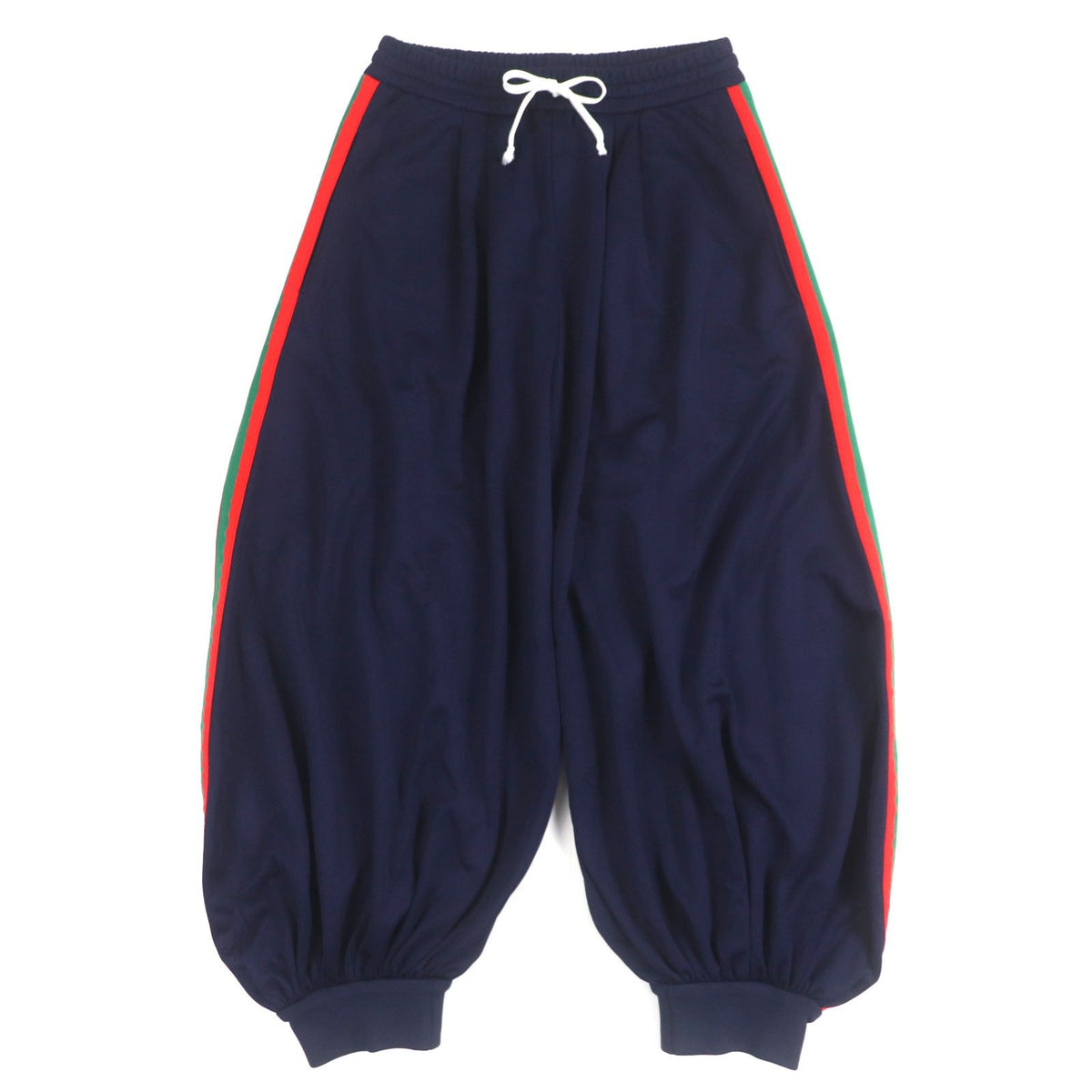 Gucci Web Line Sherry Balloon Technical Jersey Pants Navy XS