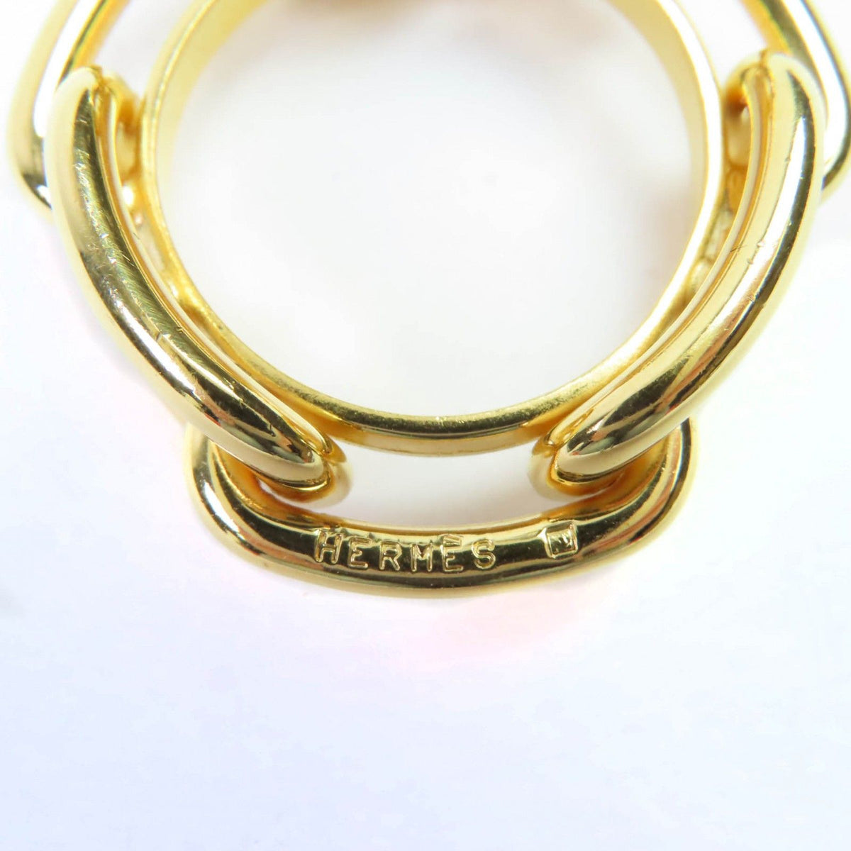 Hermes Legate Chaine D'ancre Scarf Closure Ring Gold — view 5