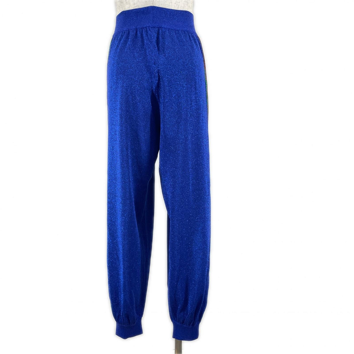 Gucci Interlocking G Web Line Glitter Sweatpants Blue Pants XS — view 3