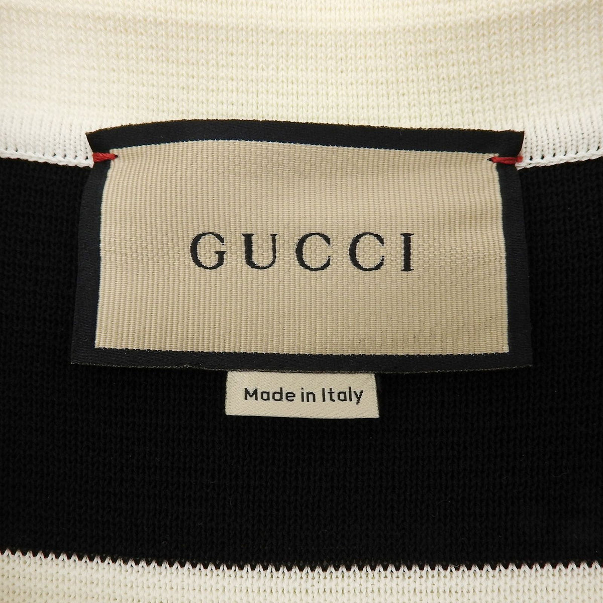 Gucci Logo with Patch Border Pattern 2-Way Knit Dress with Sleeve Zip Black — view 7