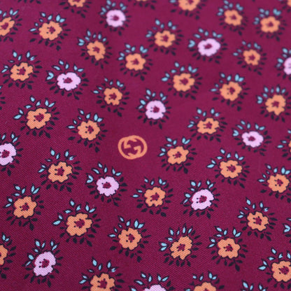 Gucci Cotton 100% Interlocking G Floral Flare Hem Long Skirt Multi 36 — view 5