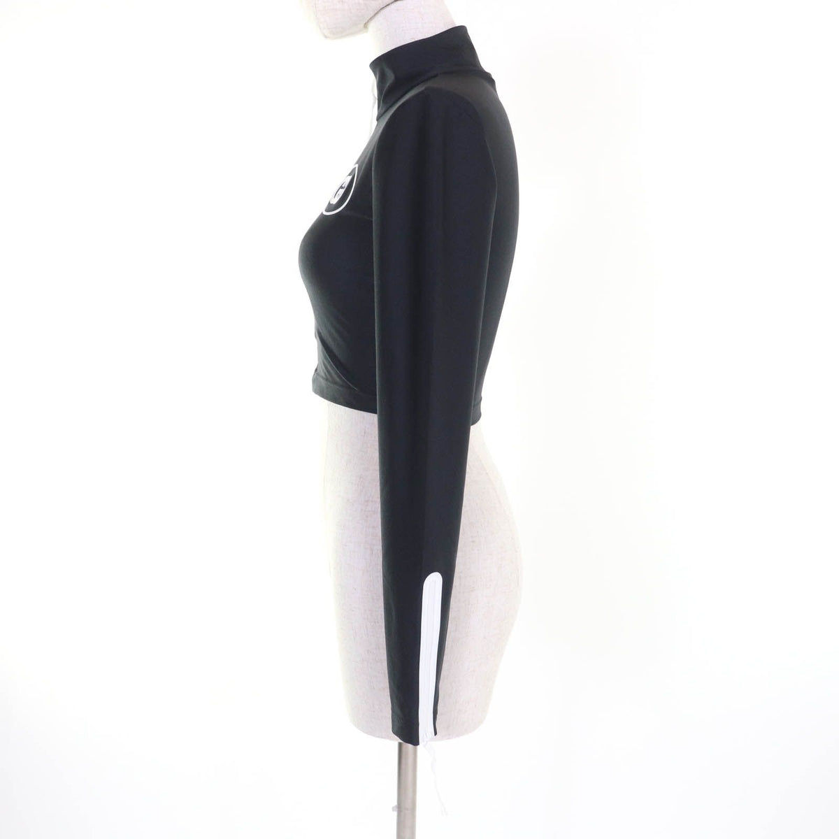 Gucci Interlocking G Cropped Sparkling Long Sleeve Track Top XS — view 2