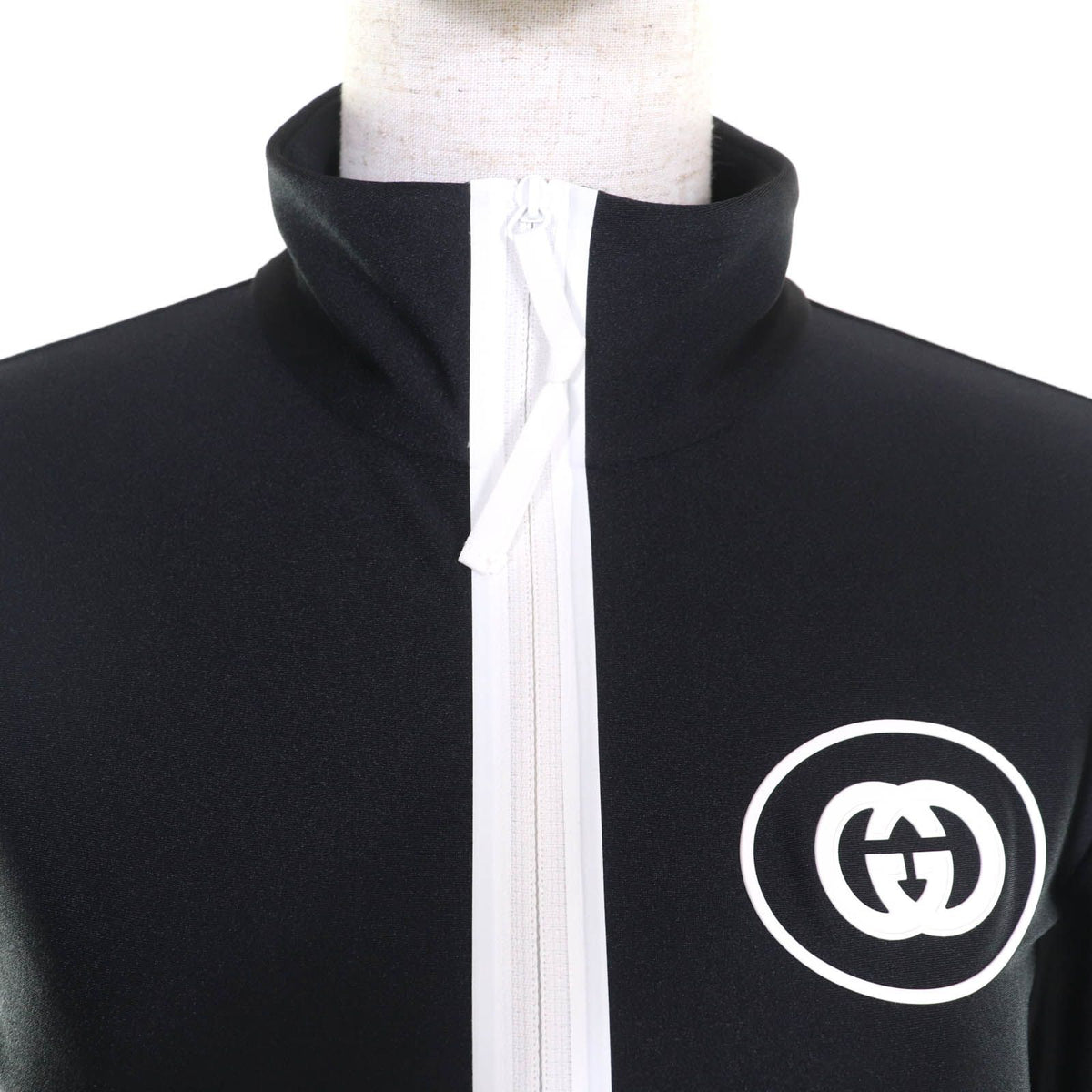 Gucci Interlocking G Cropped Sparkling Long Sleeve Track Top XS — view 4