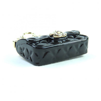 Chanel CC Logo Pearl Design Brooch Black Gold — view 4