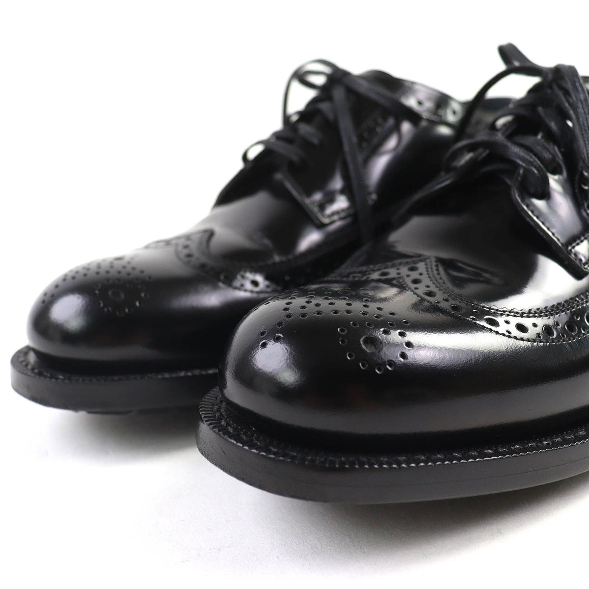 Celine Wingtip Medallion Derby Shoes Leather Black — view 5