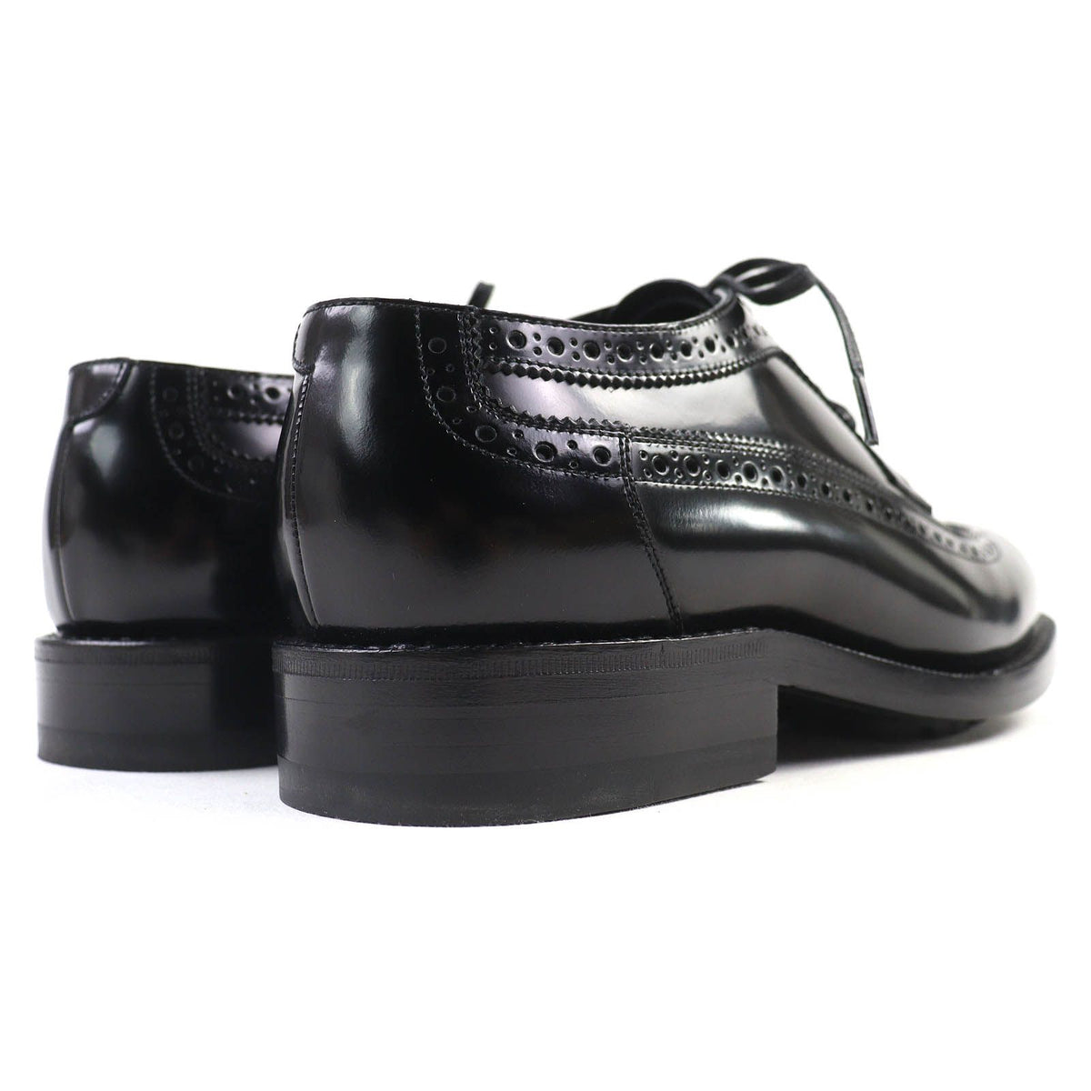 Celine Wingtip Medallion Derby Shoes Leather Black — view 7