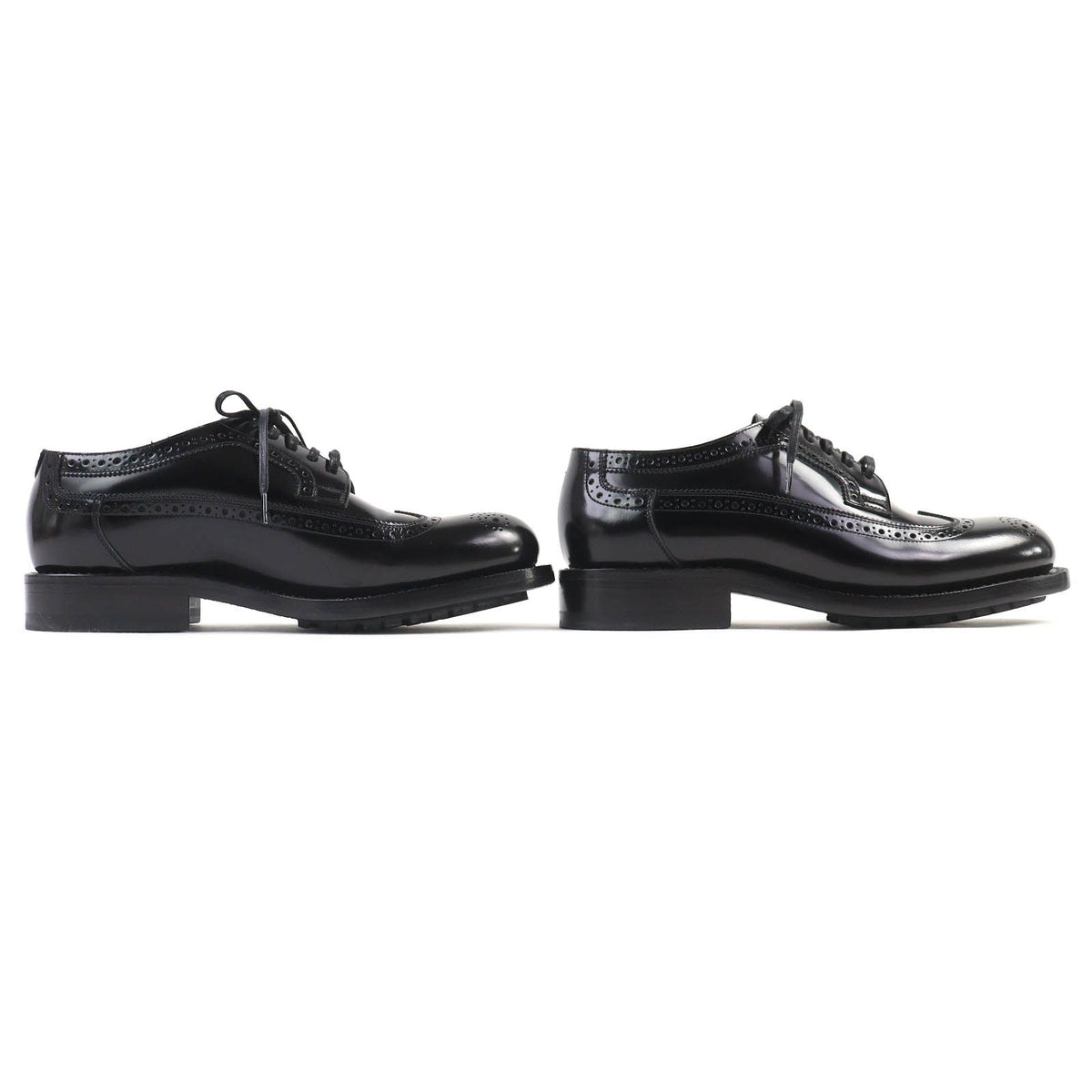 Celine Wingtip Medallion Derby Shoes Leather Black — view 4