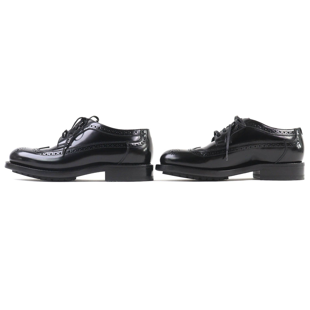 Celine Wingtip Medallion Derby Shoes Leather Black — view 3