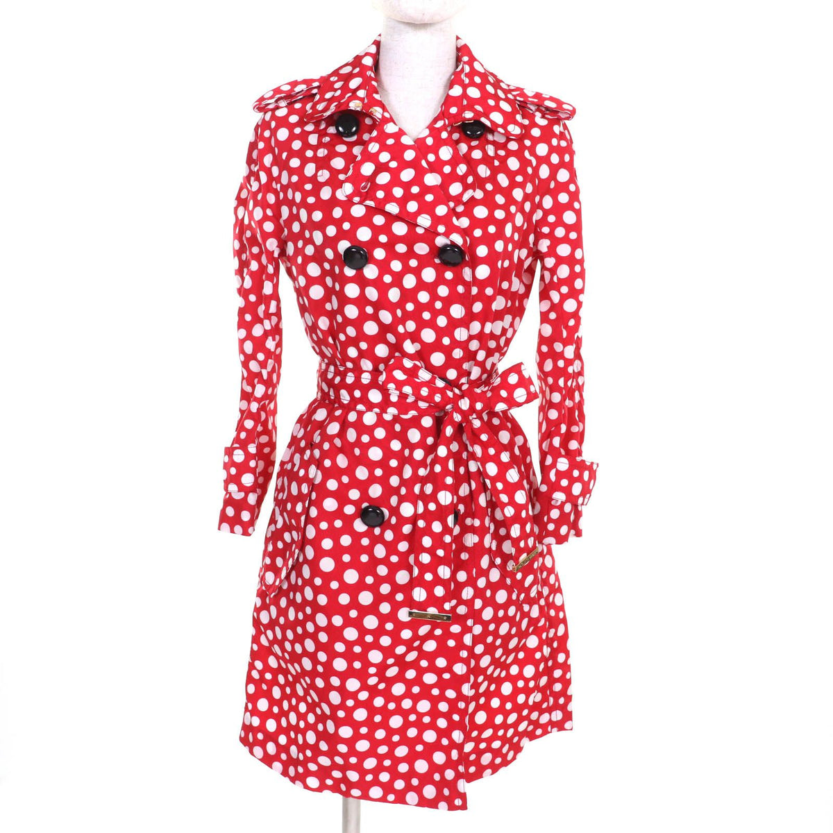 Louis Vuitton x Yayoi Kusama Lining Silk 100% with Belt Dot Pattern Trench Coat