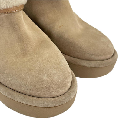 Louis Vuitton Aspen Line Shearling Belt Design Short Boots Beige — view 4