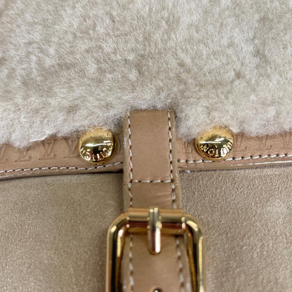 Louis Vuitton Aspen Line Shearling Belt Design Short Boots Beige — view 7