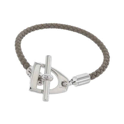 Hermes Etrier Bracelet Silver
