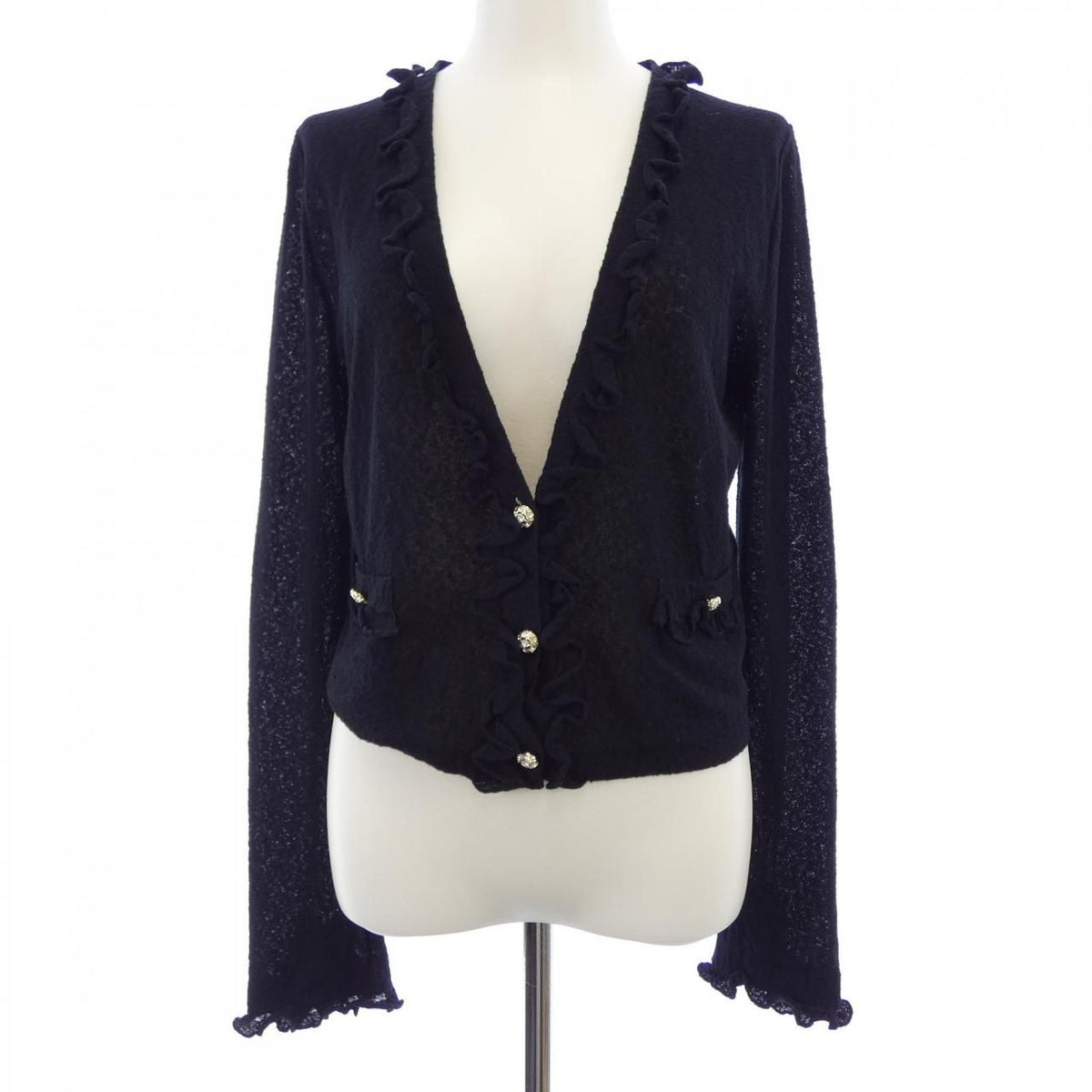 Chanel 25A Cardigan Black