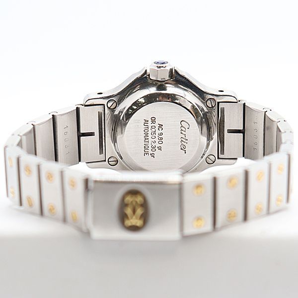 Cartier Santos Octagon SM Automatic YG SS White Dial Watch — view 4