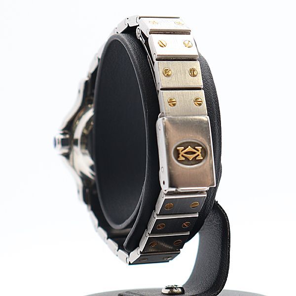 Cartier Santos Octagon SM Automatic YG SS White Dial Watch — view 3
