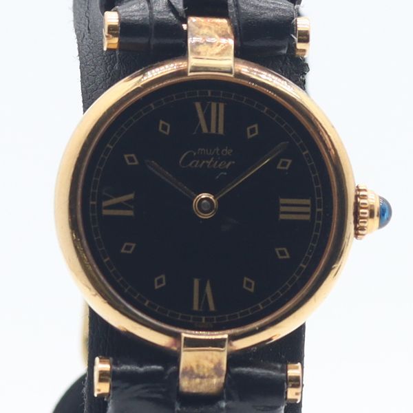 Cartier Must Vendome Black Dial Watch
