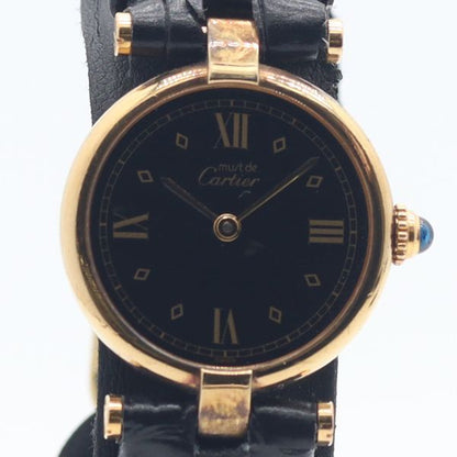 Cartier Must Vendome Black Dial Watch