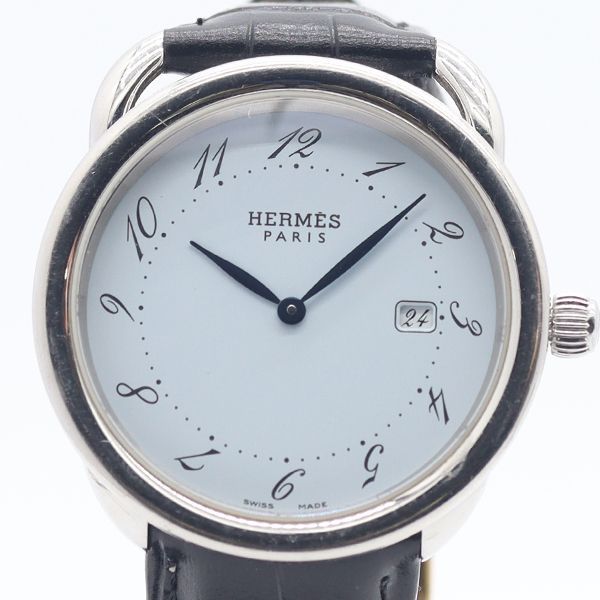 Hermes Arceau Date White Dial Watch