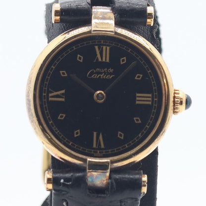 Cartier Must Vendome Black Dial Watch